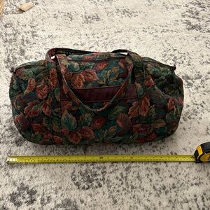 Vintage Floral 🍂 leaf Tapestry top handle Travel Bag /duffel bag large